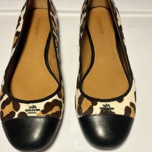 Coach Leopard Print Ballet Flats